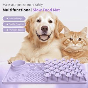Silicone Pet Licking Mat Wholesale BPA Free Slip Feeding Pad Dishwasher Safe Slow <b>Feeder</b> Calming Solution for Dogs and <b>Cats</b> - Product Image 5