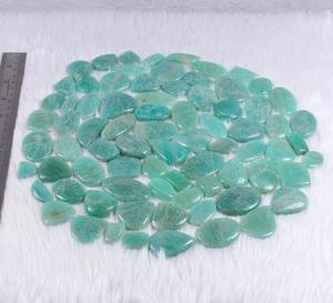 Pierres précieuses d'amazonite verte naturelle de haute qualité Cabochons faits à la main approvisionnement en vrac pour la fabrication de bijoux acier moins breloques en acier - Product Image 4