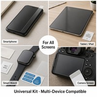 Autocollant anti-poussière multifonction en PVC personnalisé, chiffon anti-poussière, sac à alcool, grattoir, tablette, film de protection pour écran de téléphone portable, shopping