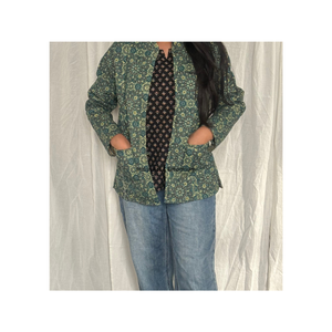 Venta al por mayor indio hecho a mano Chaqueta de algodón acolchado Jaipuri Vintage algodón Kantha chaqueta sin mangas Reversible indio hecho a mano Kanth - Product Image 5