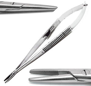 Soporte de aguja T/C Castroviejo 7 "punta recta 15mm Micro quirúrgico Acero inoxidable instrumentos quirúrgicos de alta calidad - Product Image 1