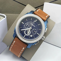 Jam Tangan Pria Mewah FS Laris Manis, Mesin Quartz Asli dengan Dial Kristal Safir dan Tali Kulit
