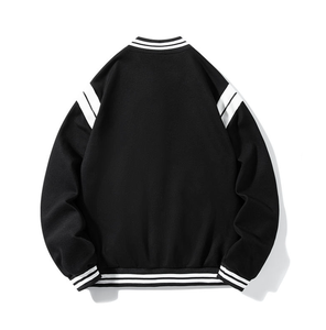 Pro-Style Custom OEM <b>Men</b>’s Anti-Wrinkle Varsity <b>Jacket</b> Casual Slim-Fit Zipper <b>Jacket</b> with Stand Collar - Product Image 2