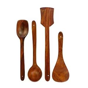 Cuchara de servir de madera con diseño elegante para servir comida en la mesa - Product Image 1