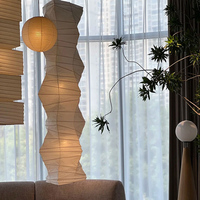 Candelabro de papel de estilo japonés, arte Simple, sala de estar, dormitorio, decoración de papel, candelabro artesanal, pantalla