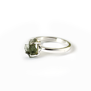 <b>Moldavite</b> Gemstone Silver <b>Ring</b> 925 Sterling Silver Jewelry - Product Image 6