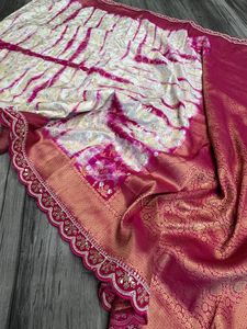 Diseñador indio Sari amantes de la moda último estampado tradicional Sari blusa exclusiva ropa de fiesta de lujo ropa de fiesta ropa de novia - Product Image 3