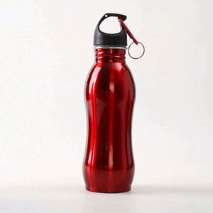 Bouteille d'eau isotherme à double paroi en acier inoxydable rouge pour les voyages et les activités de plein air avec couvercle - Product Image 1