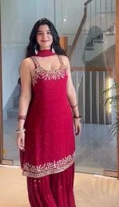 Compre Ropa Étnica de alta calidad fuertemente bordada Salwar Kameez ofrece un excelente color vibrante/Ideal para el comercio al por mayor - Product Image 2