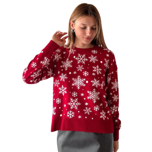 เสื้อสวมหัวผ้าแคชเมียร์ทอแบบสวมหัวผ้าวูลสไตล์ลำลองสำหรับผู้หญิงความยาวปกติ - Product Image 4