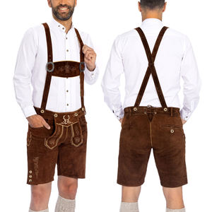 New 2025 Custom Men Genuine Cowhide Suede <b>Leather</b> Lederhosen <b>Short</b> German Bavarian Oktoberfest Lederhosen <b>Short</b> - Product Image 1