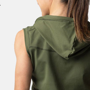 Venta al por mayor de alta calidad pullover entrenamiento sin mangas entrenamiento correr sudaderas con capucha 2023 personalizado gimnasio sin mangas mujer Sudadera con capucha - Product Image 6