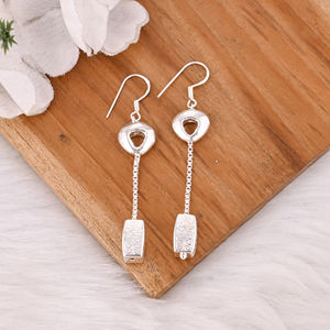 Pendientes Colgantes de Plata de Ley 925 con Diseño Único, Más Vendidos, para Aniversario de Bodas, Joyería de Plata Lisa Hecha a Mano - Product Image 2