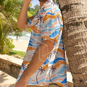 เสื้อยืดฮาวายชายคอตั้งผ้าฝ้าย 100% สัมผัสนุ่มพิเศษ ระบายอากาศ แห้งเร็ว ขายดีที่สุด ราคาส่งถูก - Product Image 6