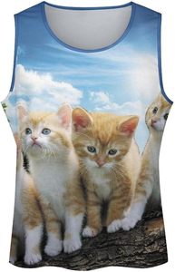 Camiseta sin mangas para hombre Sun Cats, para entrenamiento, gimnasio, fitness, anti-UV, transpirable, de secado rápido, ecológica y personalizable. - Product Image 3