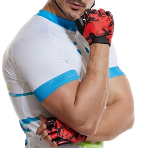 Nouveaux gants de cyclisme demi-doigts respirants antidérapants gants de course de sport avec short rembourré pour l'équitation et le travail en salle de sport - Product Image 4