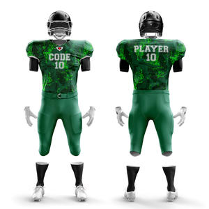 Ensemble de maillots de football américain avec logo personnalisé pour jeunes garçons uniformes à manches courtes en polyester respirant grande taille au tarif d'usine - Product Image 1