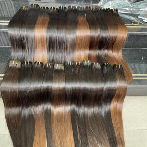 Cheveux humains d'un donneur droits osseux de la plus haute qualité à partir de cheveux bruts vietnamiens, faisceaux d'extension de cheveux - Product Image 2