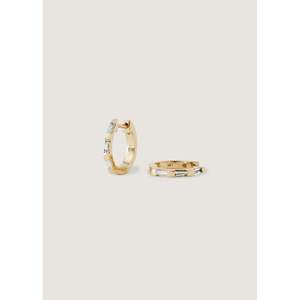 Diamond <b>Huggie</b> Earrings Ellie Baguette Collection - Product Image 3