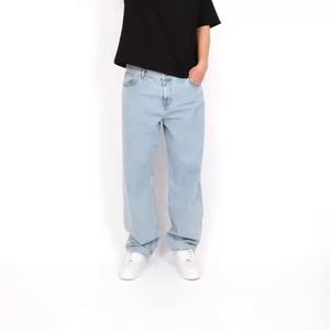 Jean en denim 100% coton respirant et confortable pour homme, taille moyenne, coupe droite, délavé, automne, meilleure vente - Product Image 6