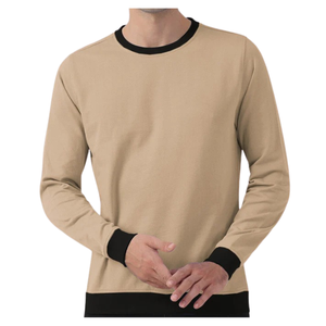 Sudadera de cuello simple de invierno Jersey de algodón liso Logotipo personalizado Estilo minimalista Moda de calle informal Transpirable Cómodo - Product Image 4