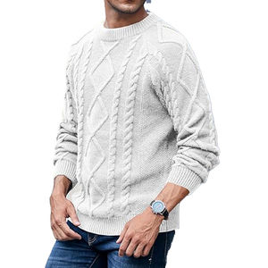 Suéter de Invierno Cálido de Felpa con Cuello Redondo y Manga Larga para Hombre, Estilo Jersey de Moda OEM, Personalizado, 100% Algodón, Color Personalizado - Product Image 3