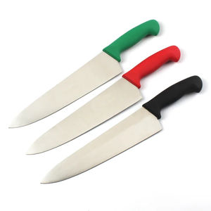 Vente flash : couteau de chef professionnel de 8'', 9'' et 10'' à lame tranchante avec manche en plastique coloré - Product Image 1