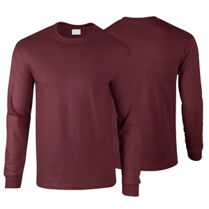 Manches longues hommes T-shirts coupe ajustée respirant hommes surdimensionné 100% coton décontracté USA taille T-Shirt lourd automne avec à vendre - Product Image 1