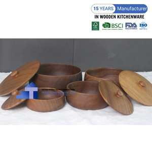 Bols en bois d'acacia durables les mieux notés Bols en bois pour le service et les accessoires de cuisine du fabricant du Vietnam - Product Image 6