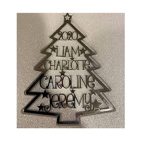 Decoración de mesa de árbol de Navidad de aluminio de calidad de exportación acabados plateados diseño personalizado esculturas de escritorio de buena calidad - Product Image 6