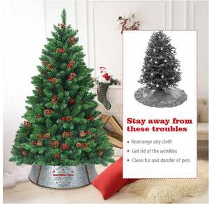 ปลอกต้นไม้เหล็กชุบสังกะสีสีเงิน ดีไซน์ตกแต่งคริสต์มาส ฐานตั้งต้นไม้ ดีไซน์หรูหรา ตกแต่งบ้าน ปีใหม่ งานปาร์ตี้คริสต์มาส - Product Image 4