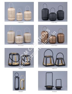 Antique <b>Lantern</b> Metal <b>Tealight</b> Candle Holder Set 3 Handmade Eco-Friendly Lacquered Coating Heat Resistant Home Decoration - Product Image 5