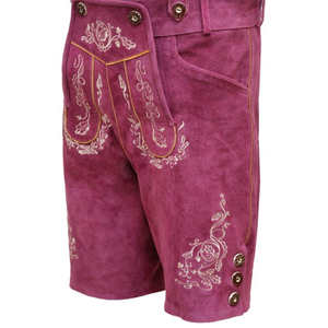 2025 vêtements bavarois brodés personnalisés Shorts nouveau cuir de daim de vache Lederhosen motif solide Style décontracté - Product Image 6