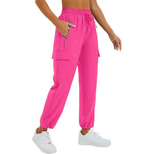 Pantalon cargo en coton pour femmes, respirant, durable, écologique, coupe ample et surdimensionnée, coupe-vent, pour un usage quotidien ou formel, vente en gros OEM - Product Image 1