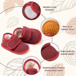 Fleeced-Winter ODM/Oem Non-Slip Baby-<b>Shoes</b> Boys-And Girls-First-Walking Fleeced-Cotton <b>Shoes</b> - Product Image 4