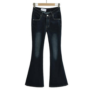 Jeans de Pana Cómodos para Mujer, Cintura Media, Elásticos, para Uso Diario, Trabajo, Viajes, Compras, Actividades al Aire Libre, con Técnicas de Lavado - Product Image 1