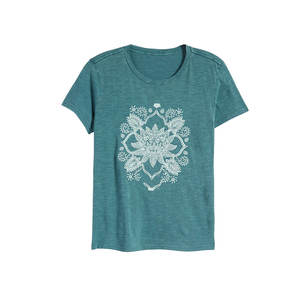 Camisetas de gran tamaño para mujer de alta calidad hechas a medida, estilo informal transpirable, cuello redondo, logotipo impreso para el verano, respetuoso con el medio ambiente - Product Image 1