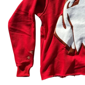 Fabricant de vêtements femmes Vintage lavage à l'acide soleil fané bouffée imprimé coton Jogging survêtement 2 pièces à capuche flare avec poches - Product Image 4