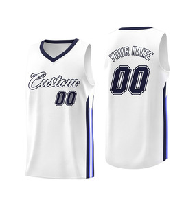 Maillot de basket-ball léger 100% polyester de qualité supérieure chemise grande taille à séchage rapide impression de logo personnalisé solide respirant - Product Image 6