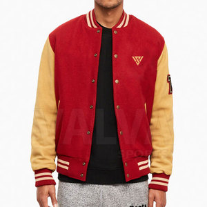 Blouson universitaire pour homme au design unique, service OEM, taille personnalisée, en toile de haute qualité, vêtement d'extérieur d'hiver respirant et à séchage rapide, col montant - Product Image 1
