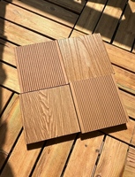 Planches de terrasse en composite WPC Eco-Line pour l'extérieur |   Plancher de terrasse creux de 4 m avec surface lisse et rainurée |   Kit complet de terrassement