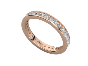 แหวนเพชรเม็ดเล็กประดับเต็มวง ชุบทองคำ 14K ดีไซน์หรูหรา ได้รับการรับรองจาก IGI เหมาะสำหรับเป็นเครื่องประดับงานแต่งงานสำหรับผู้หญิง - Product Image 6