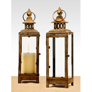 Lanterne en métal antique avec porte-bougie classique Nouvelle arrivée Style européen Lanterne de jardin décorative antique pour Noël - Product Image 1