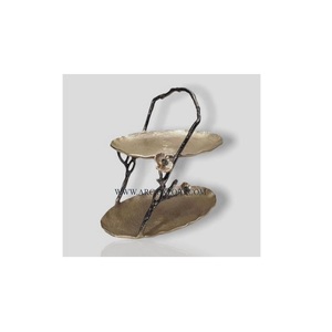 Soporte redondo de mármol sólido de la mejor calidad para pasteles con tapa de vidrio transparente para mesa de boda de gran venta soporte decorativo para cupcakes - Product Image 3