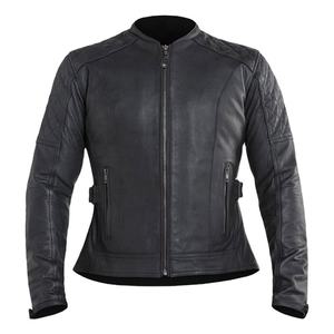 Chaqueta de moto de cuero genuino % talla grande a prueba de viento para mujer personalizada para motocicleta y ropa deportiva de carreras de autos - Product Image 1