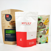 Sacs en papier kraft imprimés sur mesure, sachets refermables de qualité alimentaire, emballage OEM ODM pour la vente au détail