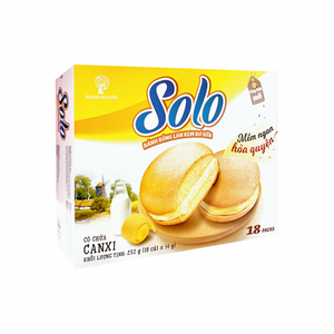 Pastel de Crema de Leche con Mantequilla Solo Delicious, Bolsa de 252g/Caja, Pasteles Suaves Redondos, Ingredientes Frescos y Nutritivos, Productos Horneados para Uso Diario - Product Image 1
