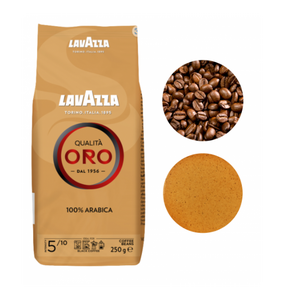 Café en grains entiers Premium Lavazza Qualita Oro 250g - Approvisionnement direct pour les détaillants et distributeurs gourmets - Product Image 3