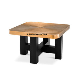 Venta caliente estilo europeo hotel centro comercial base de metal sólido cobre acabado encimera mesa de centro - Product Image 1