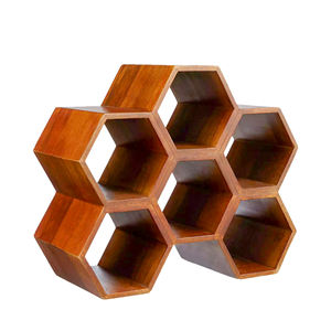 ที่วางขวดแชมเปญและชั้นวางไวน์ทำจากไม้สำหรับจัดเก็บของในบ้านโรงแรมโต๊ะชั้นบาร์แวร์ออกแบบ ZIG-ZAG งานฝีมือ - Product Image 5